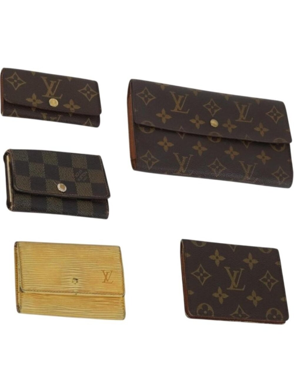 LOUIS VUITTON Monogram Epi Wallet 5 Set Yellow